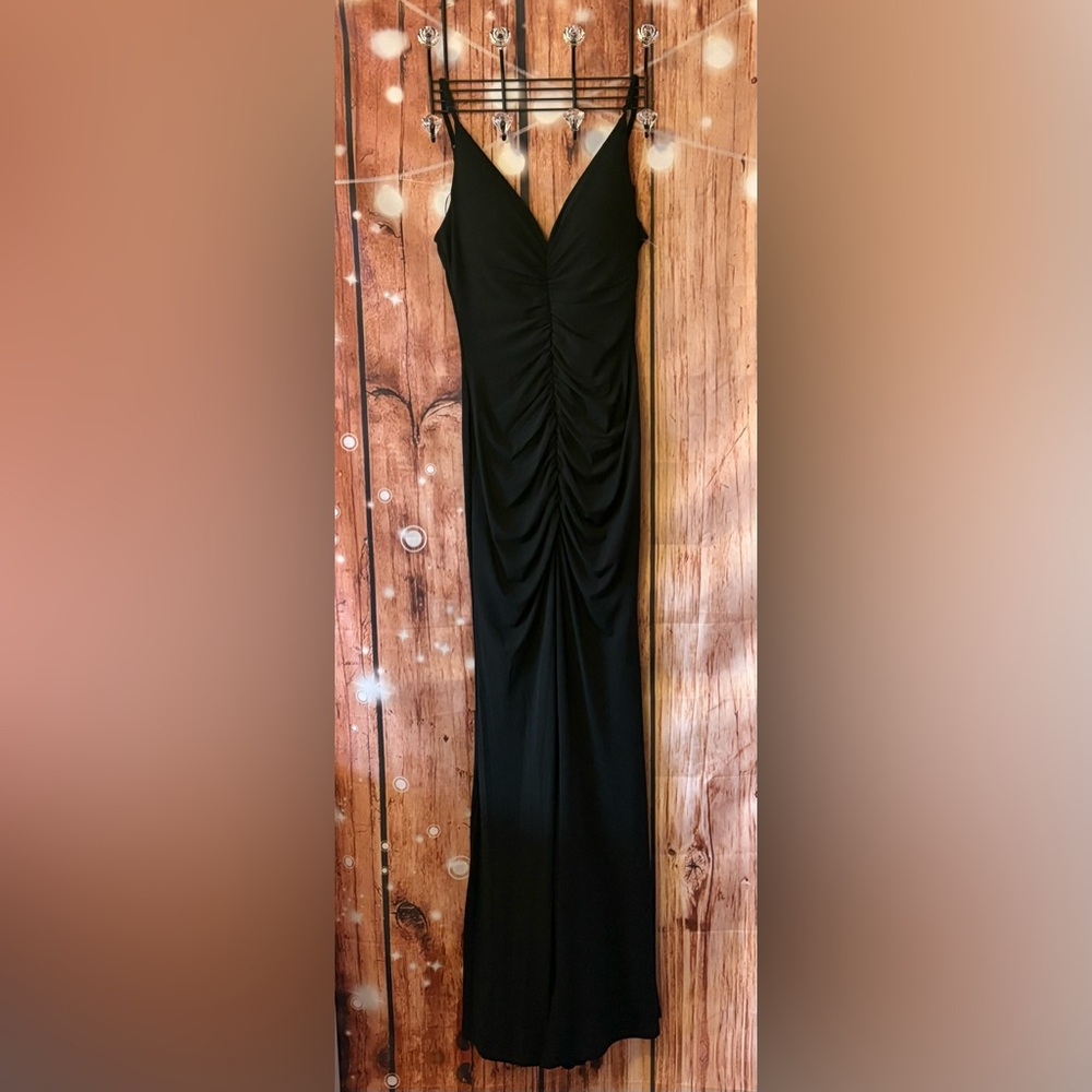 Crystal Doll Black Evening Gown,little black dress NEW,formal,cocktail size 3 XS